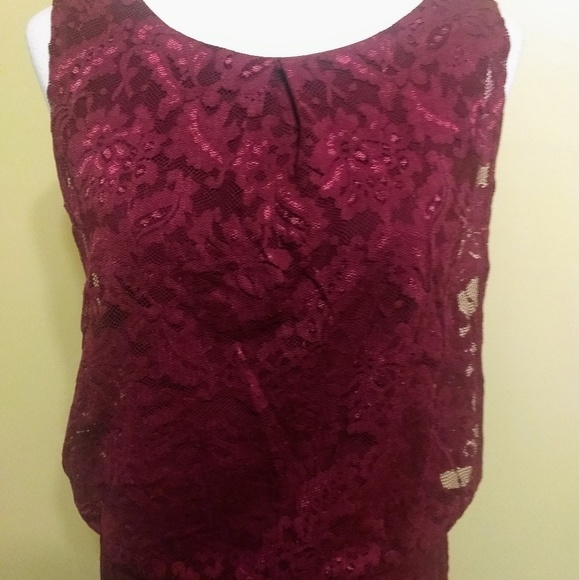 Bisou 🍷 lace stretch sleeveless dress sz 8 *2 - Picture 7 of 7